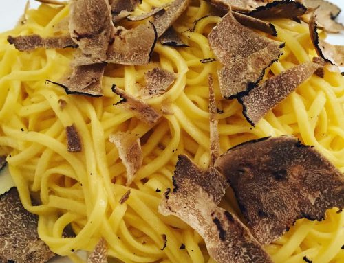 TAGLIOLINI LIMONE E TARTUFO NERO-Noodles with lemon and black truffle
